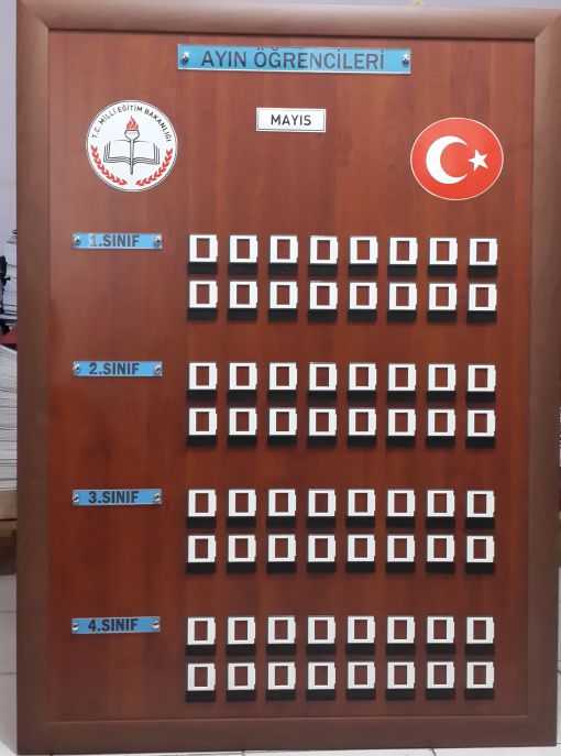  okullar için ayın öğrecileri panosu mdf çerçeveli 